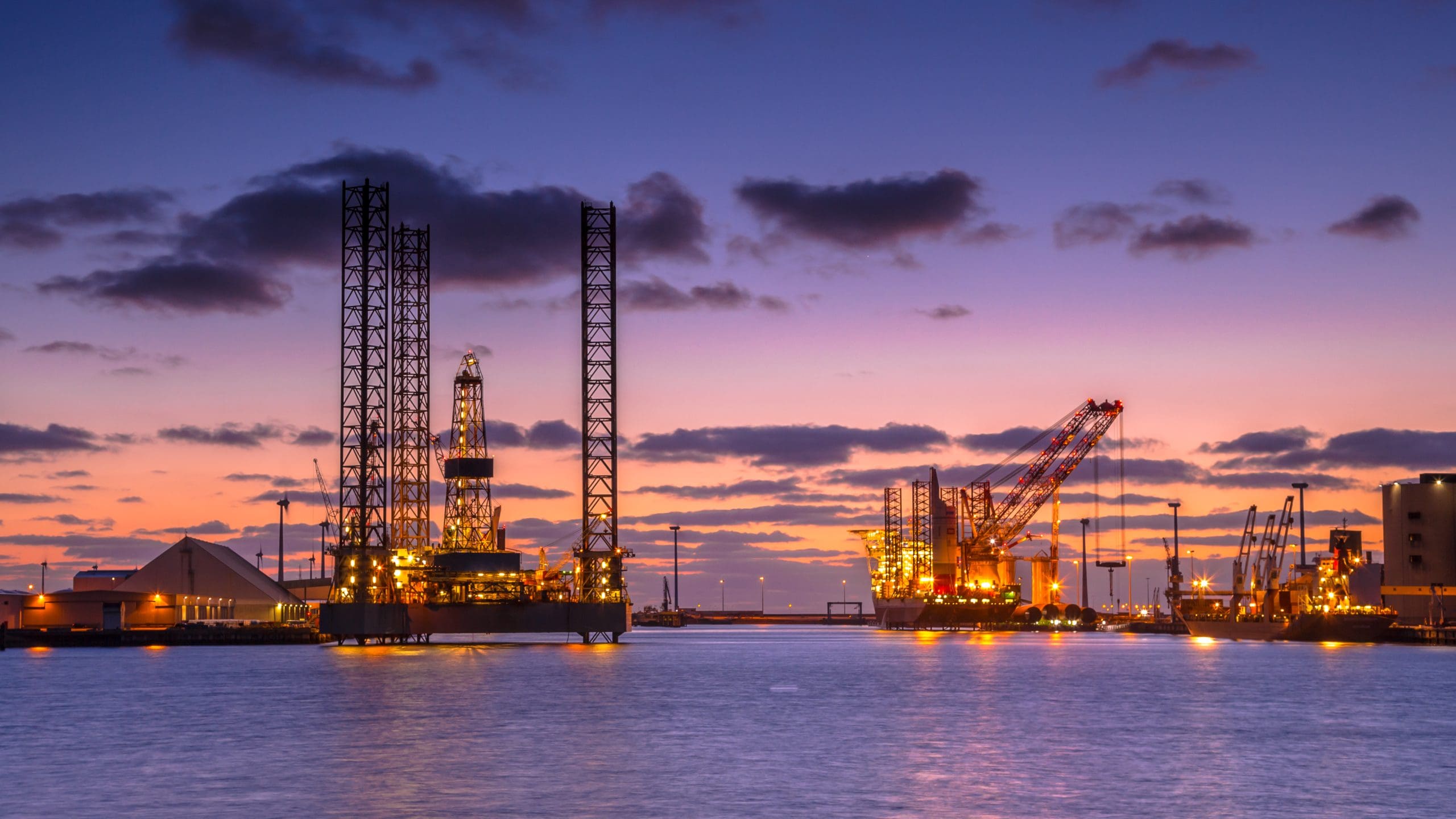 Oil Drilling Rig Construction Site