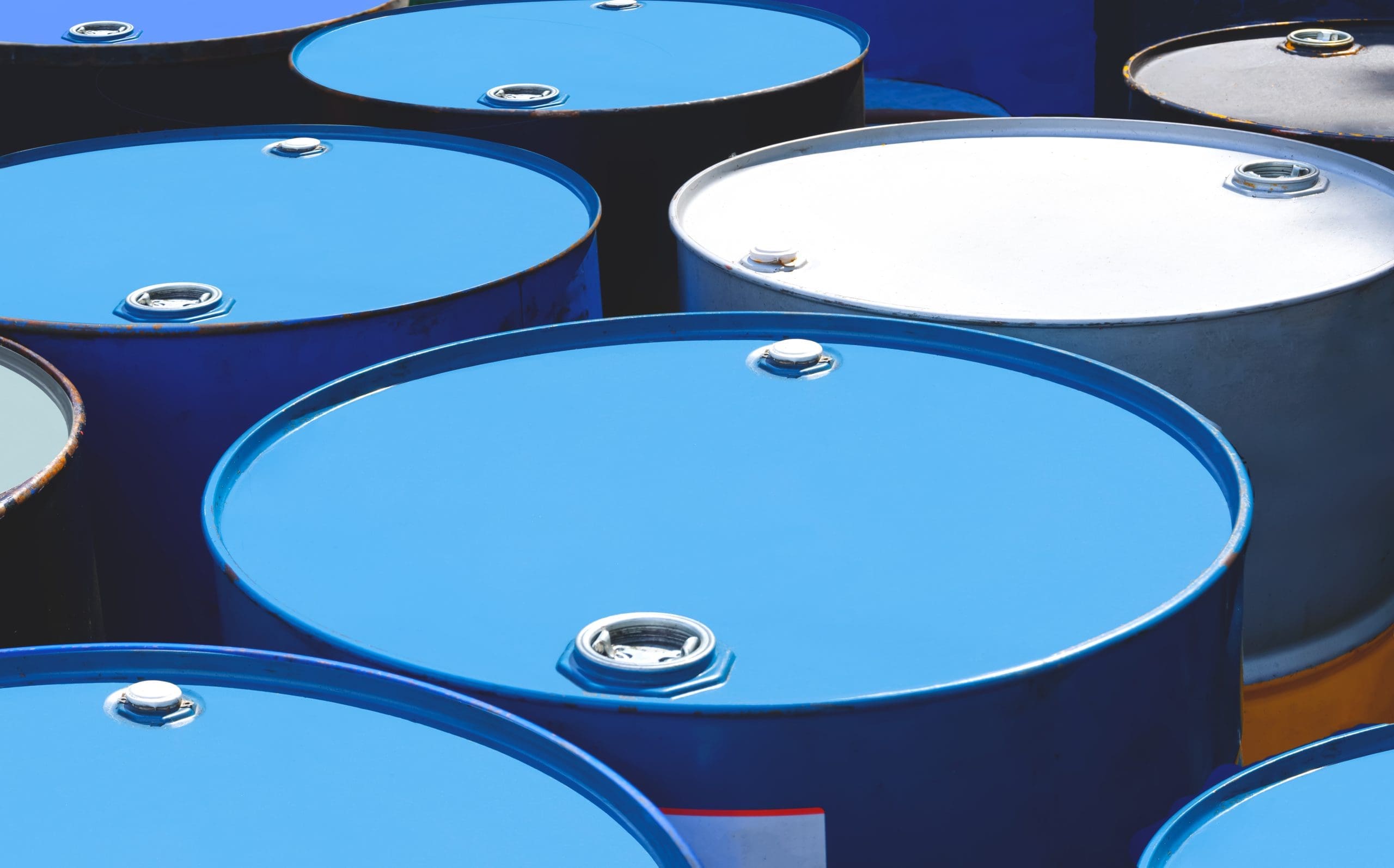 Oil Drums Group With Sunlight On Surface In Indust 2025 03 11 15 58 30 Utc