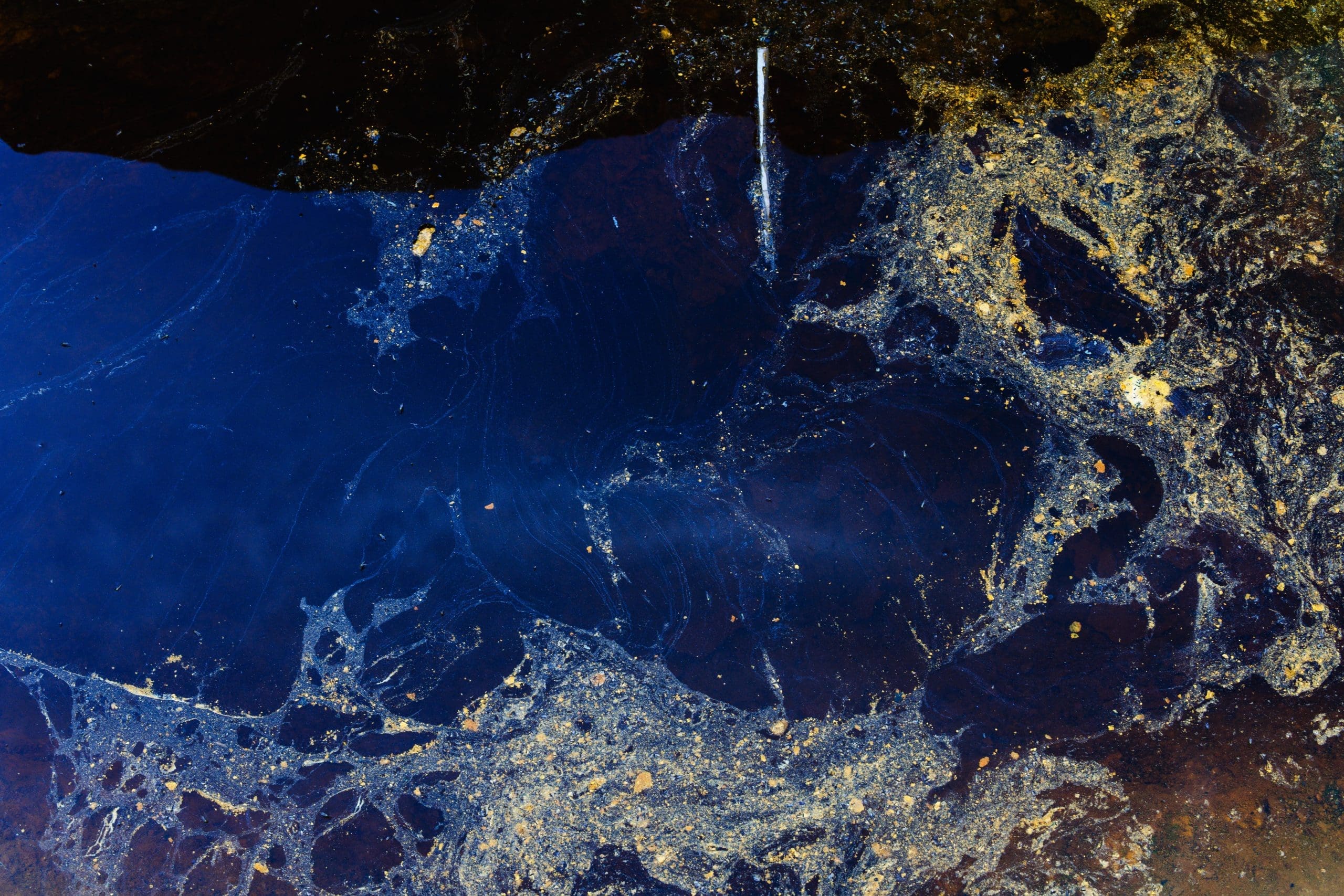 Top View Of Polluted Water At Rio Tinto Mining Park In Spain