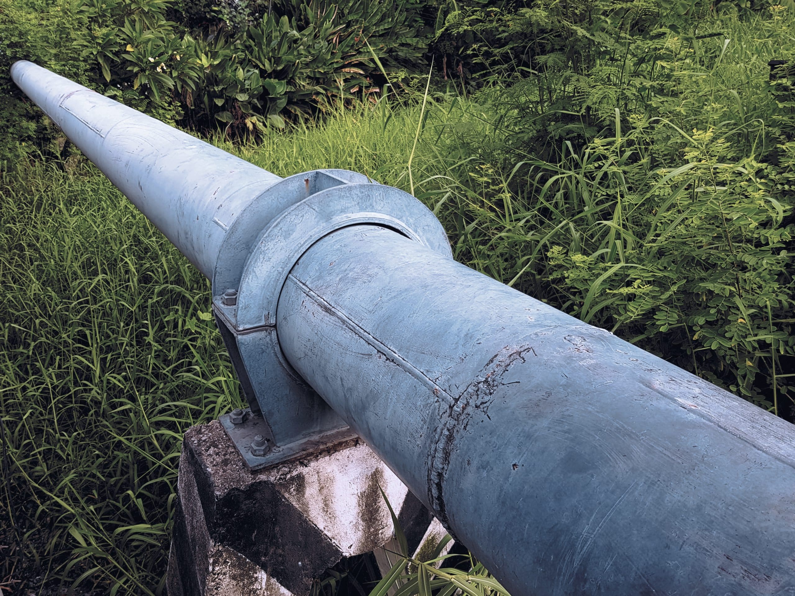 Large Main Water Supply Steel Pipe With Support